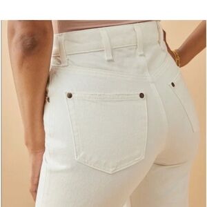 Reformation Cowboy High Rise Straight Jean white 26